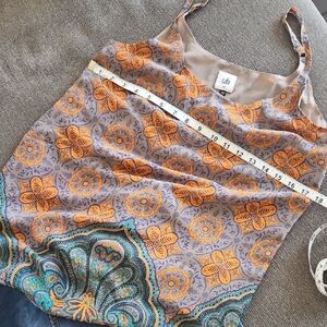 Cabi Floral Tank Top - Orange and Blue